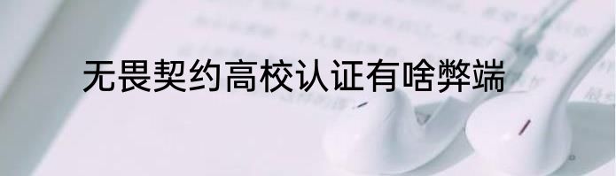 无畏契约高校认证有啥弊端