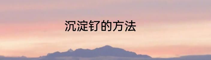 沉淀钌的方法