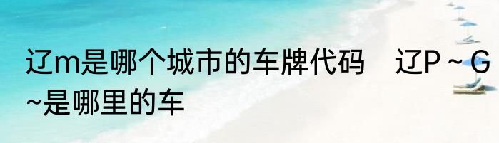 辽m是哪个城市的车牌代码　辽P～G~是哪里的车