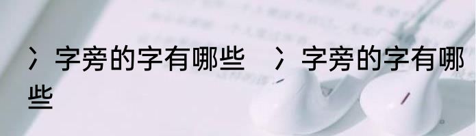 冫字旁的字有哪些　冫字旁的字有哪些