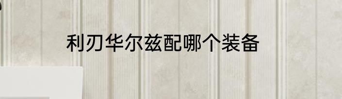 利刃华尔兹配哪个装备