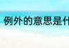 例外的意思是什么　例外是什么意思