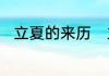 立夏的来历　立夏斗蛋的由来故事