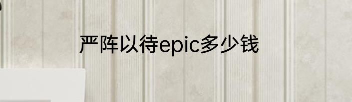严阵以待epic多少钱