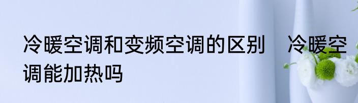 冷暖空调和变频空调的区别　冷暖空调能加热吗