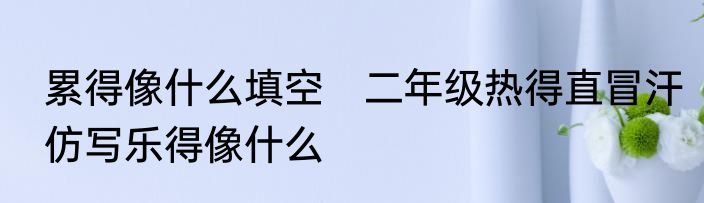 累得像什么填空　二年级热得直冒汗仿写乐得像什么