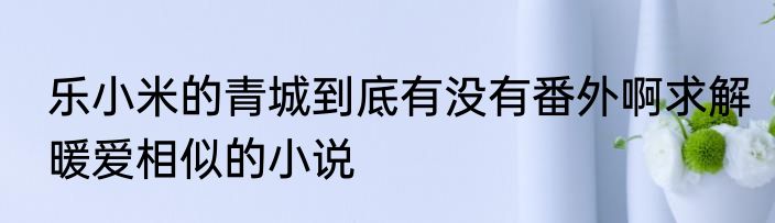 乐小米的青城到底有没有番外啊求解　暖爱相似的小说
