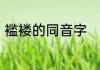褴褛的同音字　衣着褴褛是什么意思