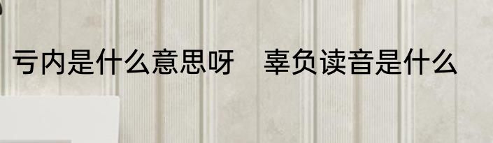 亏内是什么意思呀　辜负读音是什么