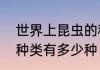 世界上昆虫的种类都有什么　昆虫的种类有多少种