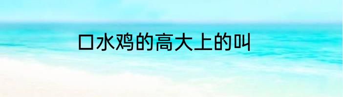 口水鸡的高大上的叫