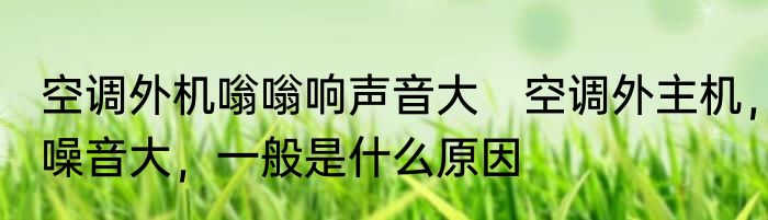 空调外机嗡嗡响声音大　空调外主机，噪音大，一般是什么原因