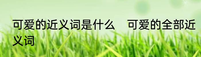 可爱的近义词是什么　可爱的全部近义词