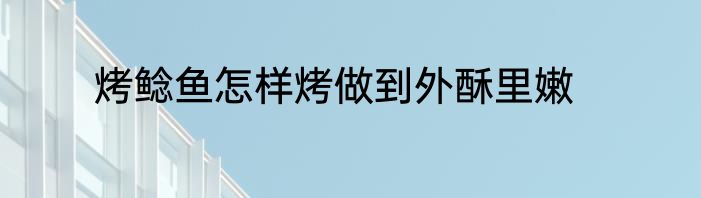 烤鲶鱼怎样烤做到外酥里嫩