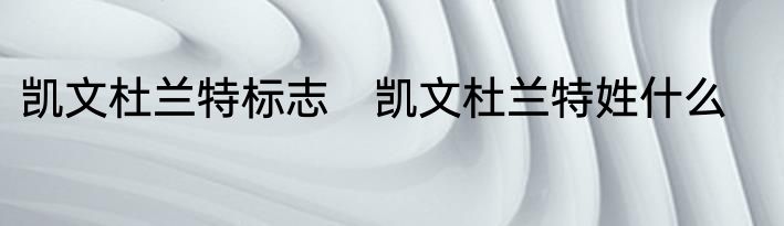 凯文杜兰特标志　凯文杜兰特姓什么