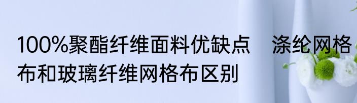 100%聚酯纤维面料优缺点　涤纶网格布和玻璃纤维网格布区别