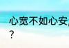 心宽不如心安,屋宽不如心宽的意思是?