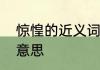 惊惶的近义词是忐忑吗　惊惶大叫的意思