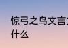 惊弓之鸟文言文讲解　惊弓之鸟代指什么