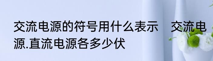 交流电源的符号用什么表示　交流电源.直流电源各多少伏