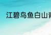 江碧鸟鱼白山青花欲燃是什么意思