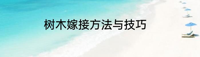 树木嫁接方法与技巧