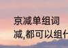 京减单组词　芦、芽、梅、溪、泛、减,都可以组什么样的二字词语