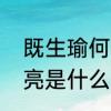 既生瑜何生亮什么意思　既生瑜何生亮是什么意思