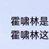 霍啸林是不是霍家的种　历史上真有霍啸林这样的人吗