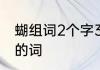 蝴组词2个字3个词　蝴怎么组两个字的词