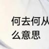 何去何从是什么意思　何去何从是什么意思