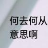 何去何从是什么意思　何去何从什么意思啊