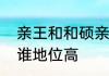 亲王和和硕亲王的区别　亲王和太孙谁地位高