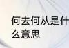 何去何从是什么意思　何去何从是什么意思