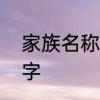 家族名称　游戏好听，好看的家族名字