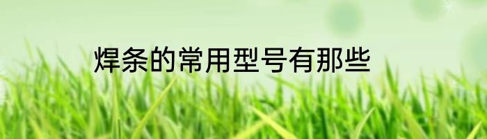 焊条的常用型号有那些