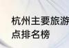 杭州主要旅游景点　杭州周边旅游景点排名榜