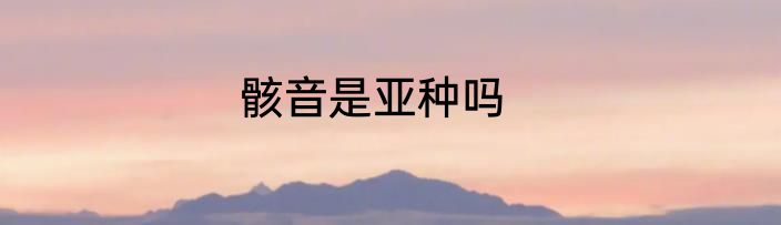 骸音是亚种吗