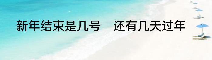 新年结束是几号　还有几天过年