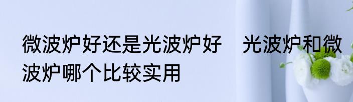 微波炉好还是光波炉好　光波炉和微波炉哪个比较实用