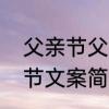 父亲节父爱如山文案暖心短句　父亲节文案简短暖心