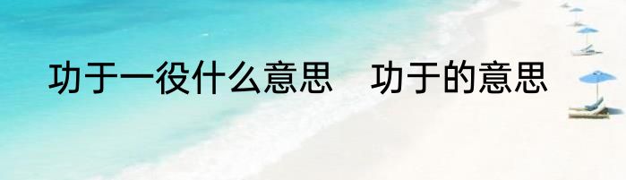 功于一役什么意思　功于的意思