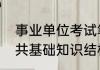 事业单位考试笔试公共基础题型　公共基础知识结构化面试题型