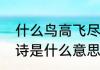 什么鸟高飞尽　众鸟高飞尽全诗鸟全诗是什么意思
