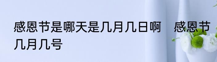 感恩节是哪天是几月几日啊　感恩节几月几号