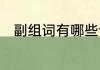 副组词有哪些词语　副能组哪些词