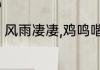 风雨凄凄,鸡鸣喈喈描绘了怎样的情景