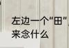 左边一个“田”，右边一个“反”，合起来念什么
