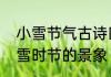 小雪节气古诗四句　哪首古诗描写小雪时节的景象