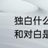 独白什么意思　请问，旁白，独白，和对白是什么意思，请举例说明
